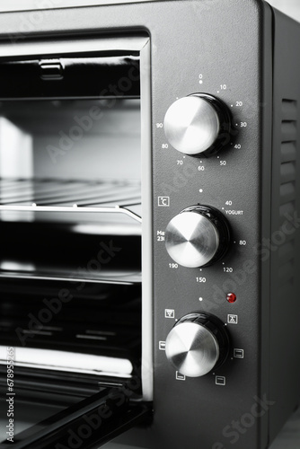 One electric oven, closeup view. Cooking appliance