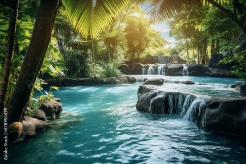 Tranquil Oasis A Serene Water Background for Relaxation and Spa Vibes