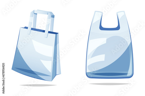 Plastic bag vector isolated on white background