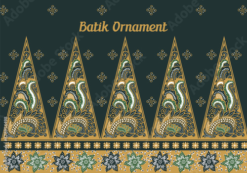 malay batik pattern floral tribal ornament design vector asia culture illustration abstract traditional background photo