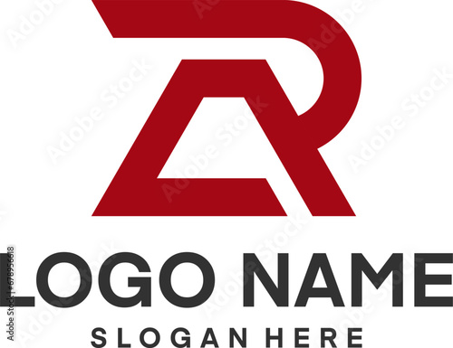 Alphabet letter icon logo AR