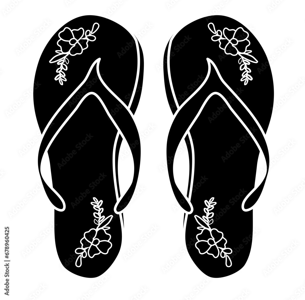 footwear flip flops doodle
