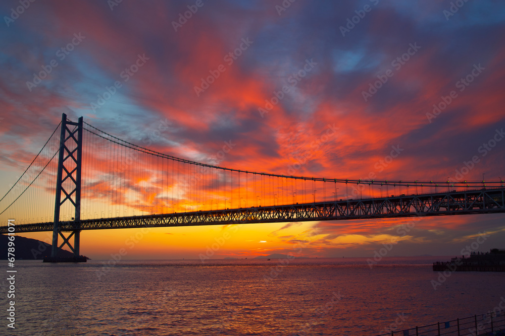 bridge at sunset