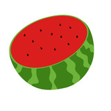 fresh watermelon slices doodle