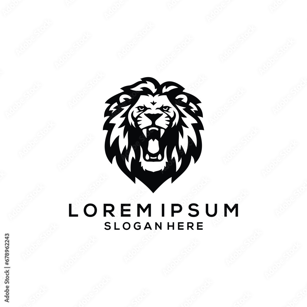 Lion head logo template vector icon Lion head logo template vector icon