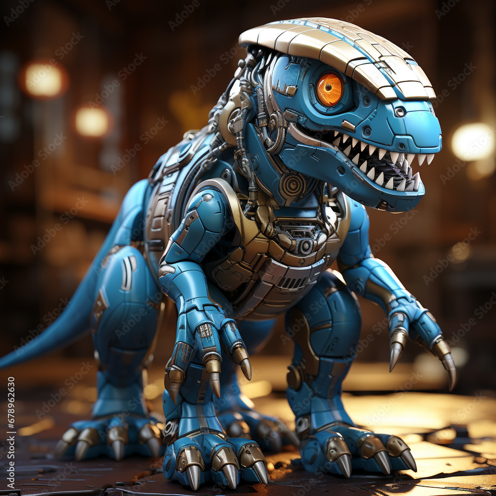 3D cartoon Allosaurus robot 3D cartoon Allosaurus robot