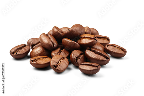 Coffee beans . Cut out on transparent