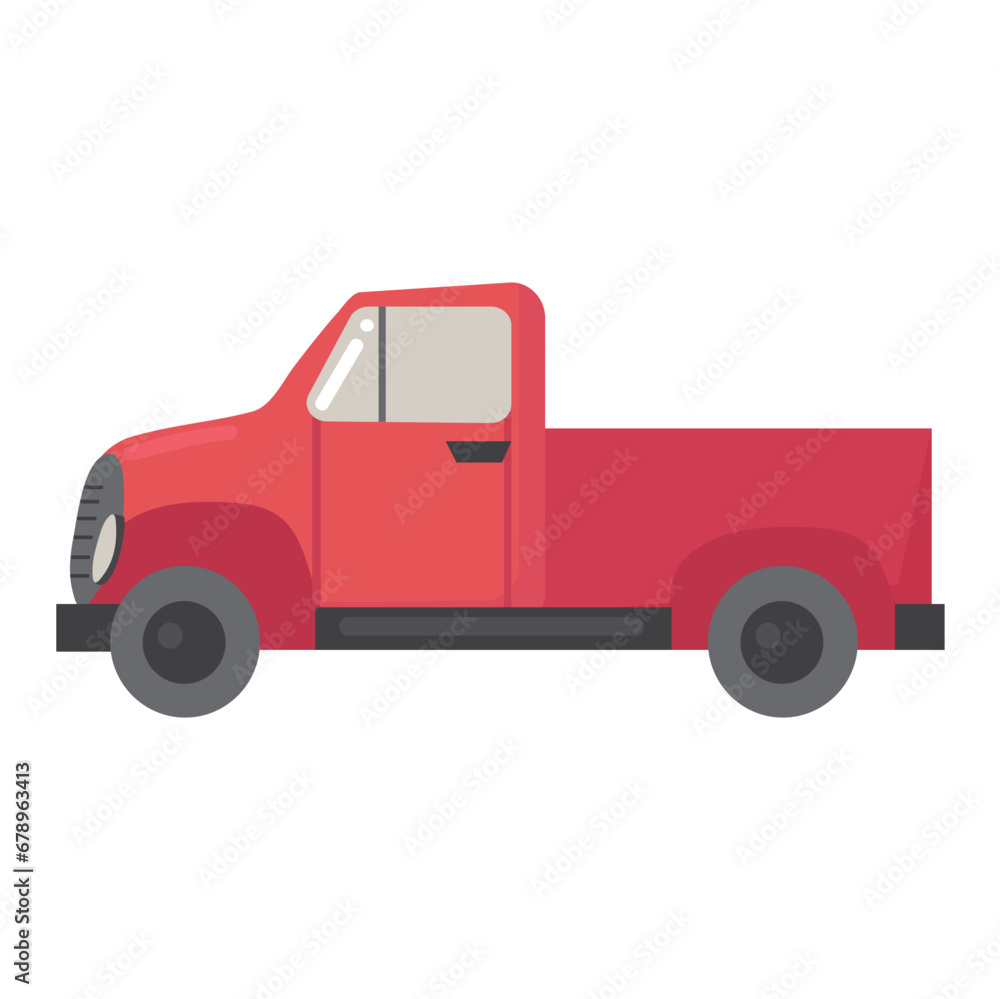 Old pickup truck icon clipart avatar logotype isolated vector illustration