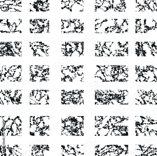 black and white pattern with separate pattern's pieces