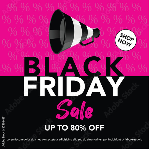 Black friday sale banner design vector illustration