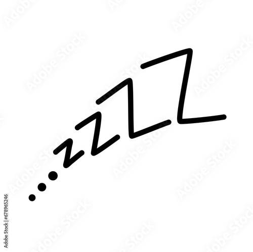 Sleep zzzz doodle symbol set