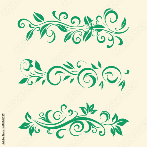 Elegant ornamental borders frames