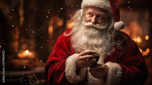 Santa Claus image  christmas background.