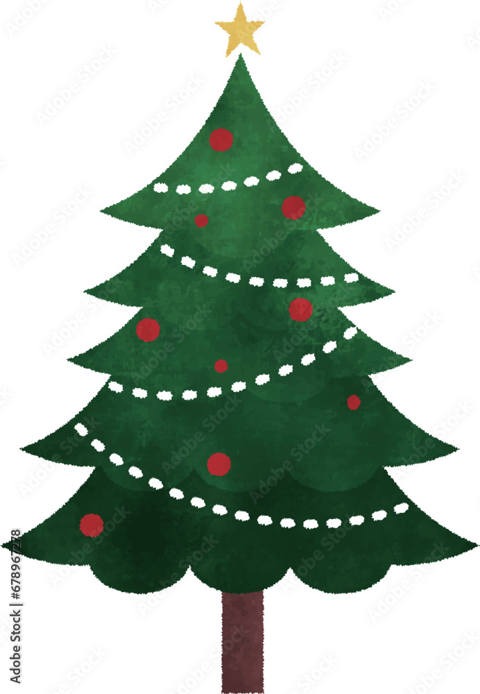ほっこりかわいいクリスマス 手描き風 クリスマスツリー ほっこりかわいいクリスマス 手描き風 クリスマスツリー
