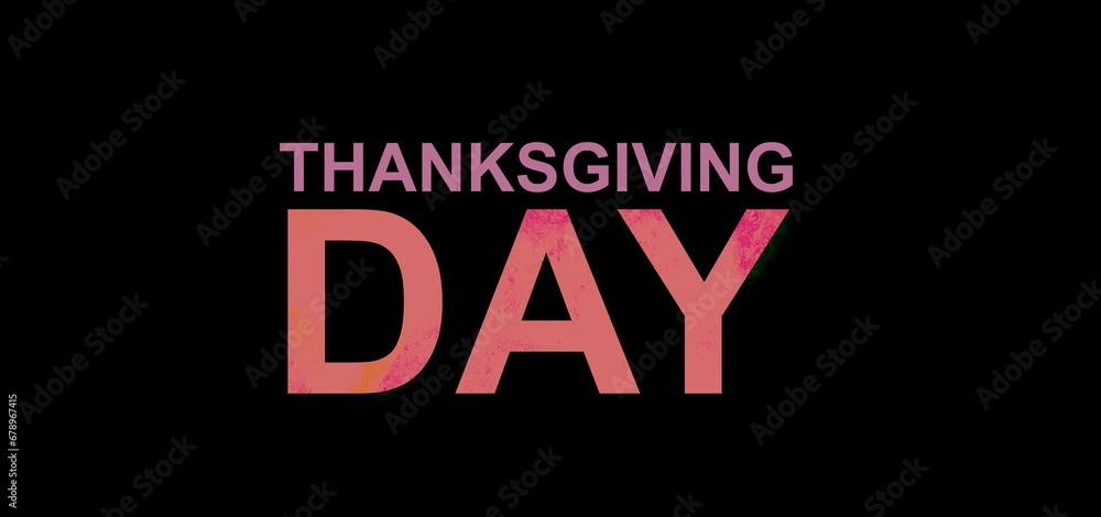 Thanksgiving day beautiful and colorful text design