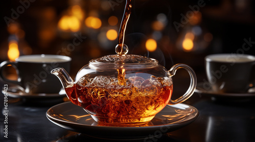 cup of tea HD 8K wallpaper Stock Photographic Image