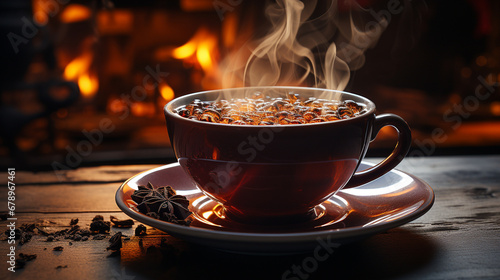 cup of hot coffee HD 8K wallpaper Stock Photographic Image