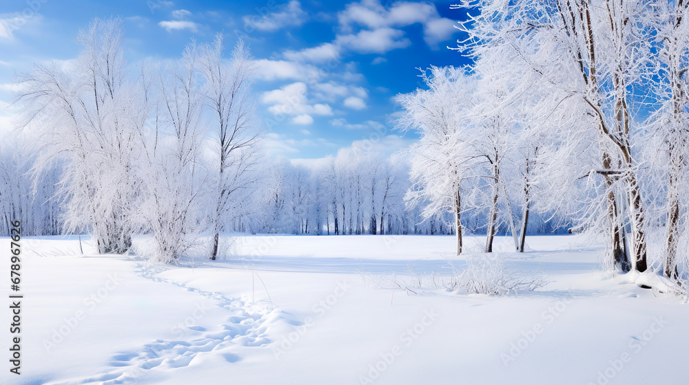 Obraz premium 静かな銀世界