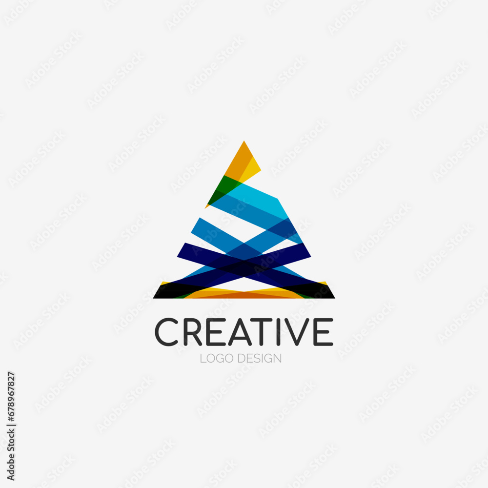 Triangle abstract logo, business emblem icon Triangle abstract logo, business emblem icon