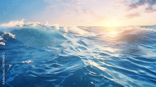 Image of light wave on the water in the ocean.