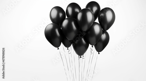 Image of black balloons on a white background.
