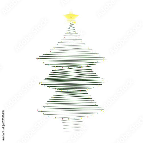 Christmas Tree Vector Illustration