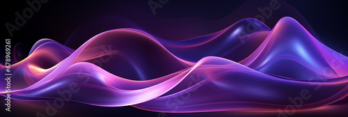 Modern purple blue gradient flowing wave lines_