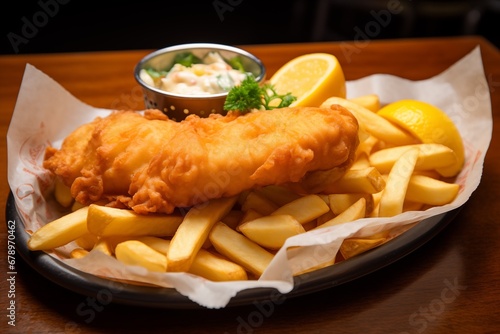 Classic Serving of Fish and Chips