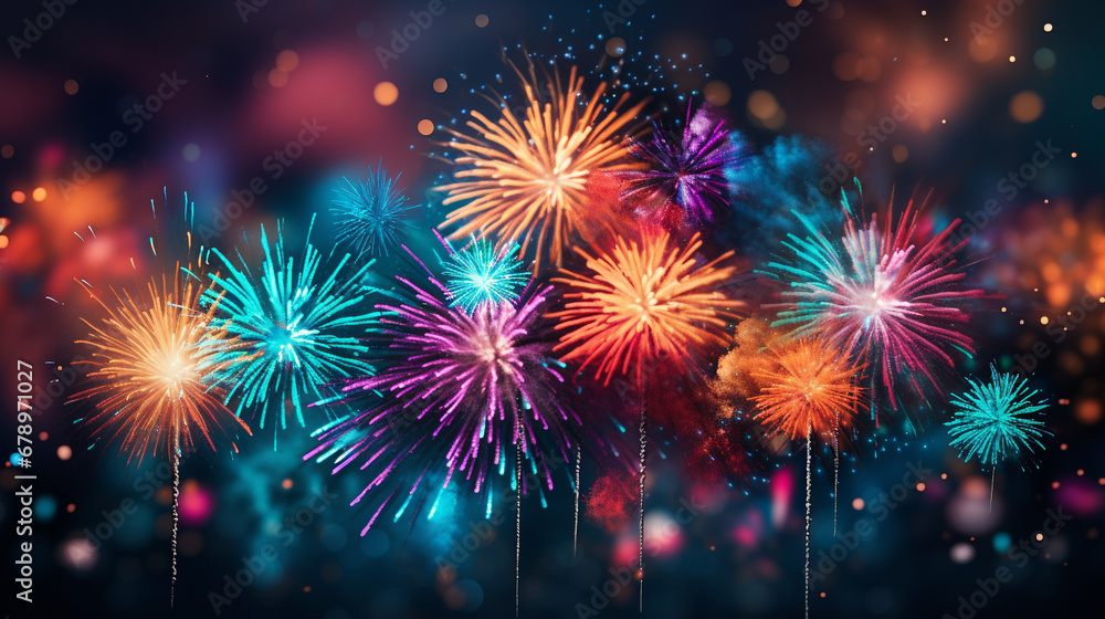 fireworks in the sky HD 8K wallpaper Stock Photographic Image fireworks in the sky HD 8K wallpaper Stock Photographic Image