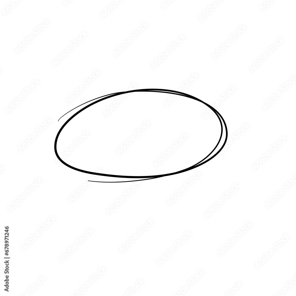 Line drawing oval frame set Line drawing oval frame set
