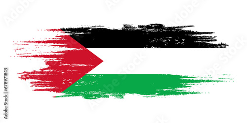 Palestine brush flag, Palestine flag brush watercolor flag design element