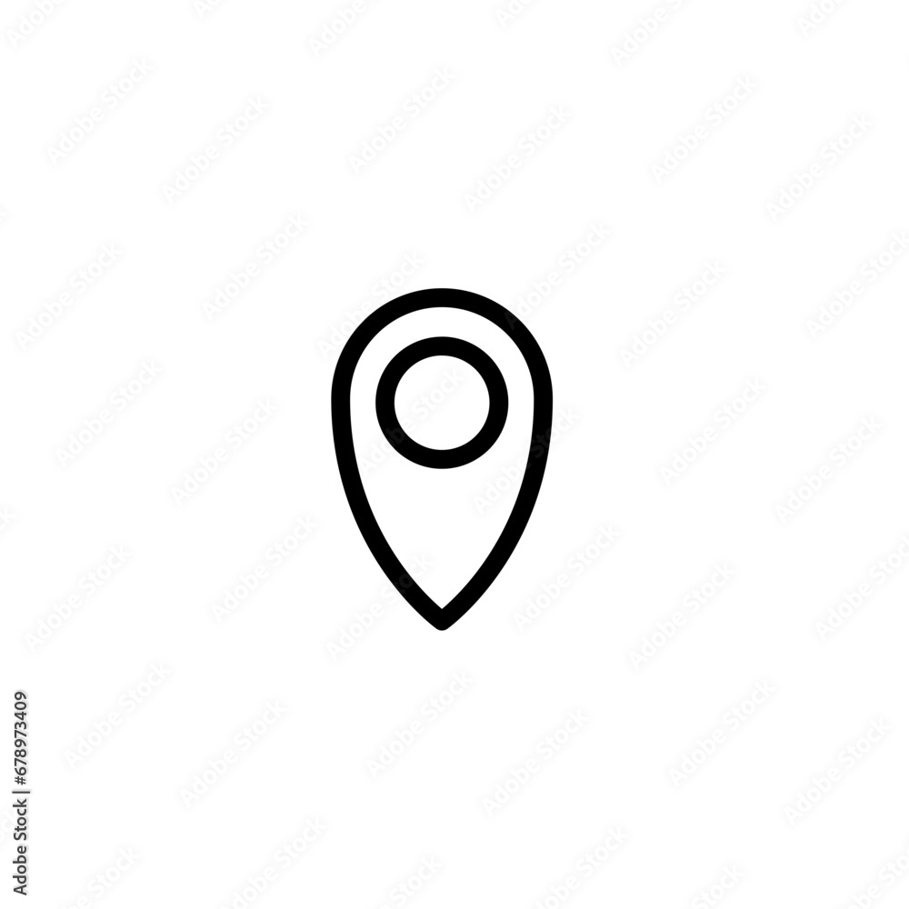 simple shape vector icon of location point simple shape vector icon of location point