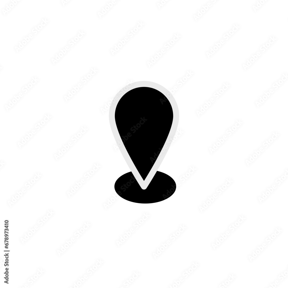simple shape vector icon of location point simple shape vector icon of location point