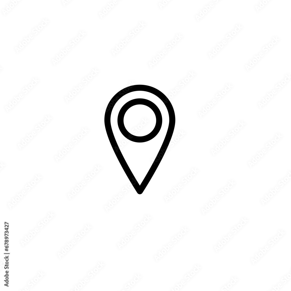 simple shape vector icon of location point simple shape vector icon of location point