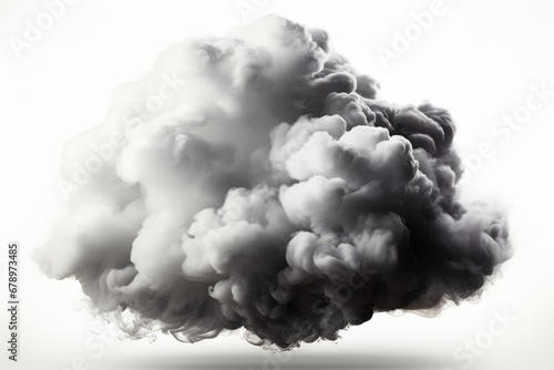 Dark cloud isolated on white background.