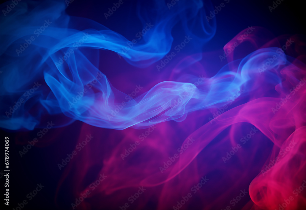 Obraz premium abstract colorful smoke isolated on black background