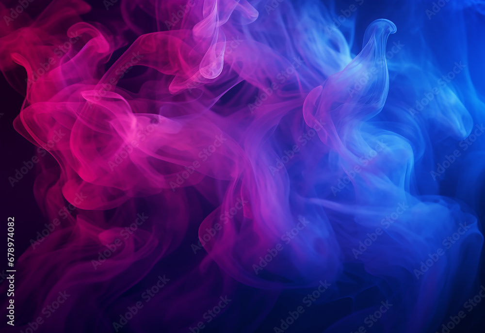 Fototapeta premium abstract colorful smoke isolated on black background