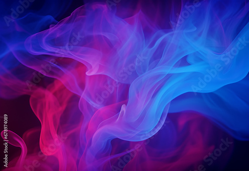 abstract colorful smoke isolated on black background