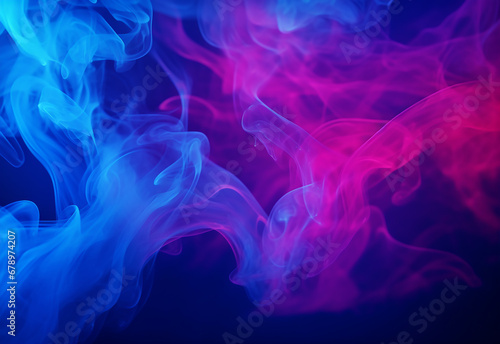 abstract colorful smoke isolated on black background © oneli