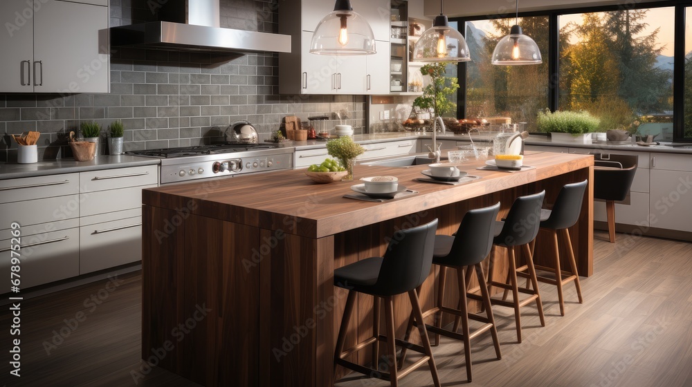 A luxury home dining room.