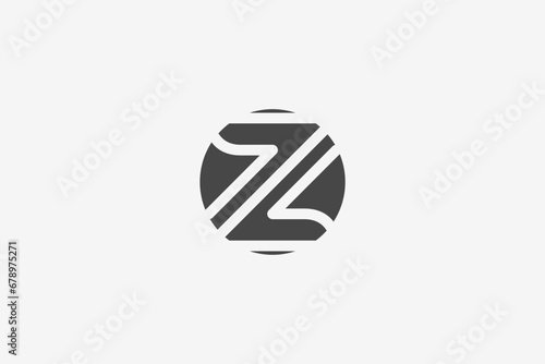 Illustration vector graphic of unique letter Z in circle. Good for logo