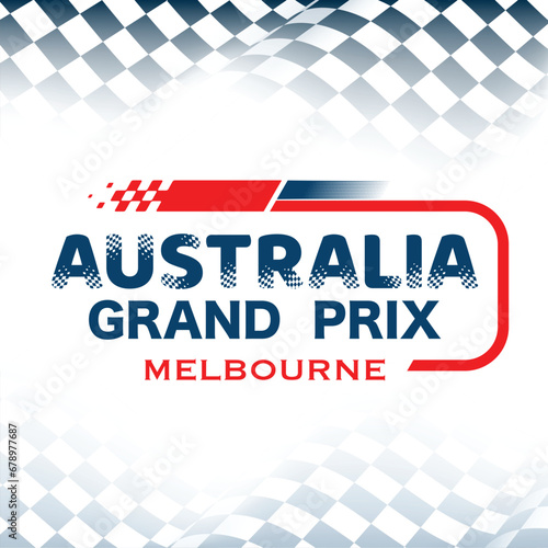 Australia grand prix checkered background