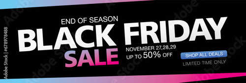 Black friday sale banner layout design