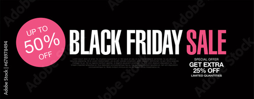 Black friday sale banner layout design
