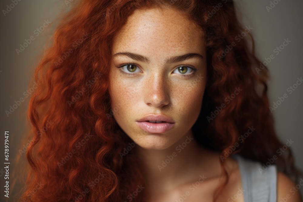 Naklejka premium portrait of a woman shot up close