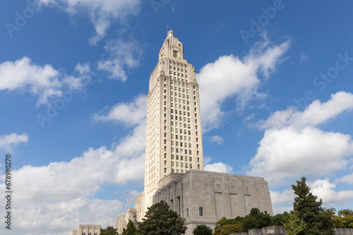 Louisiana state capitol tower in Baton Rouge