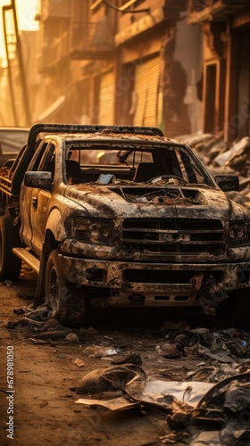 Charred Remains: A Small Pickup Truck Burnout