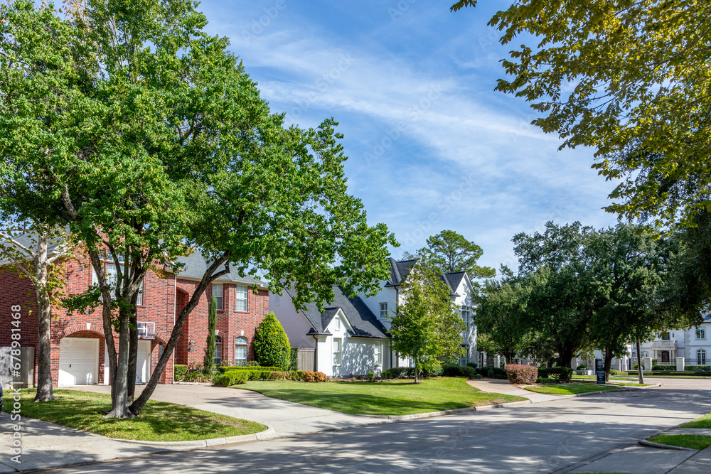 old historic scenic brick houses in suburban area of Houston old historic scenic brick houses in suburban area of Houston
