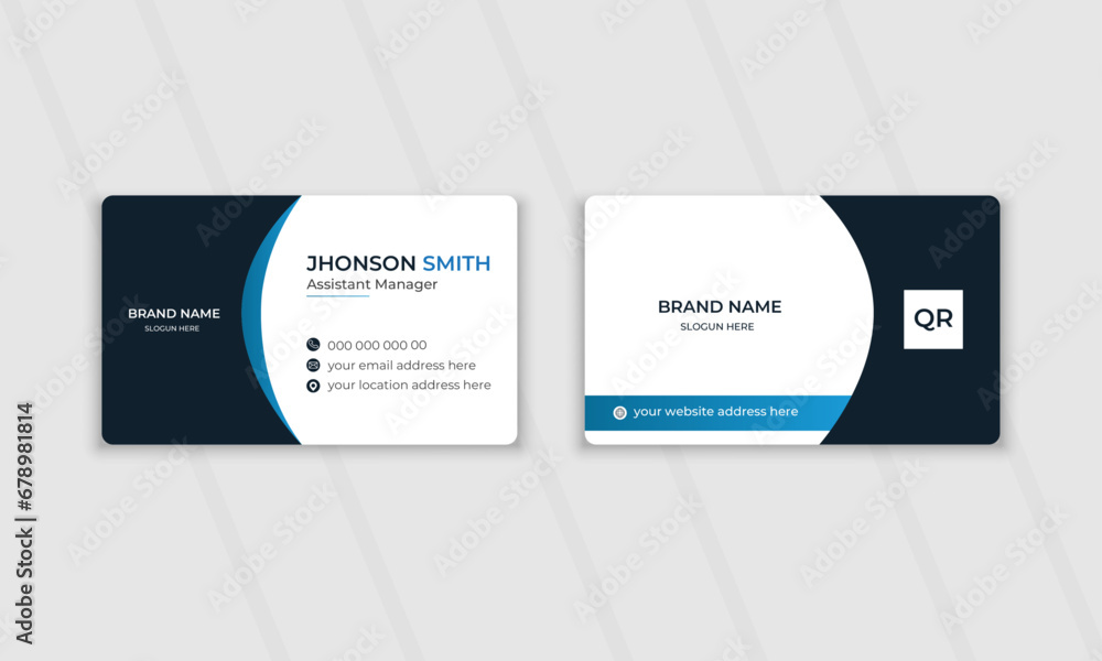 Modern and creative Double-sided business card template. Vector illustration
Modern and creative Double-sided business card template. Vector illustration