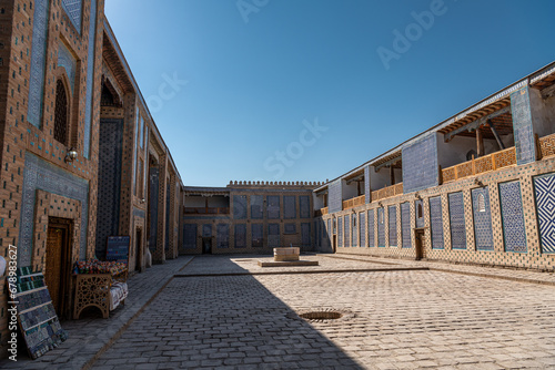 Harem courtyard in Tash Hauli palace, Khiva, Uzbekistan. photo